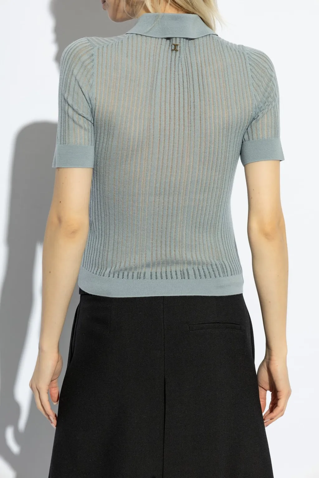 Fitted Knit Polo Shirt