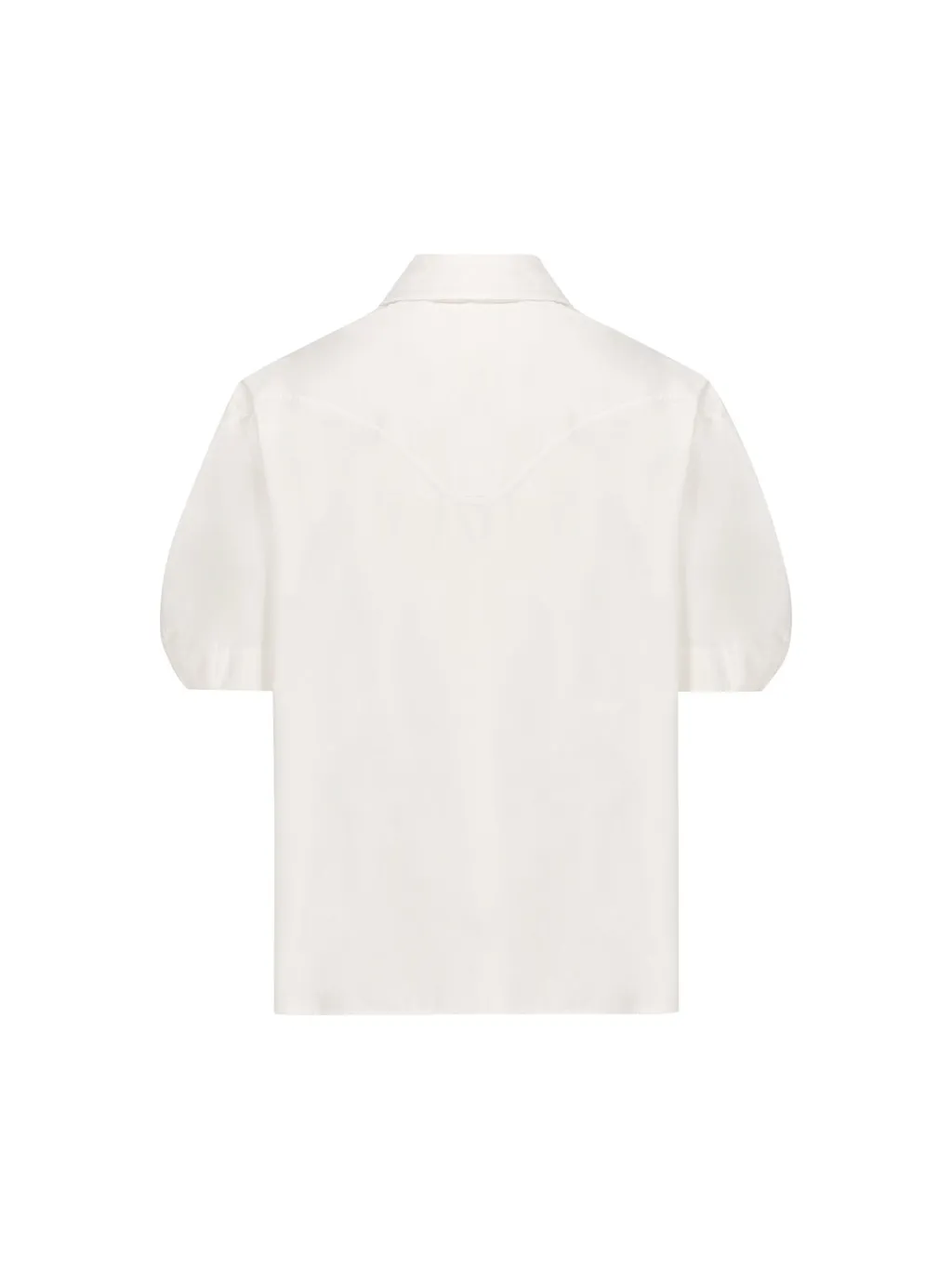 Embroidered Balloon-Sleeved Shirt