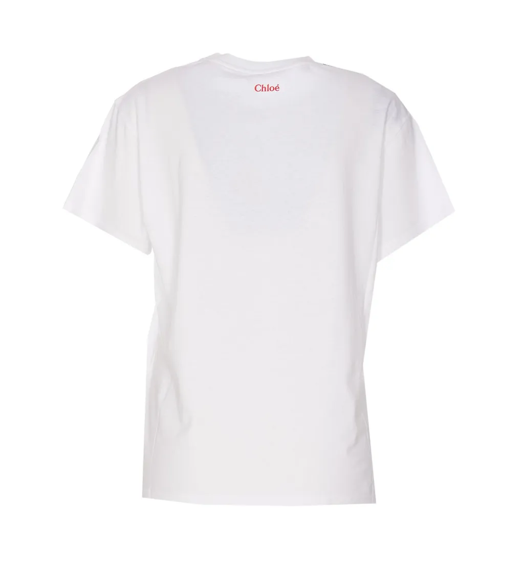 Embroidered Printed Crewneck T-Shirt