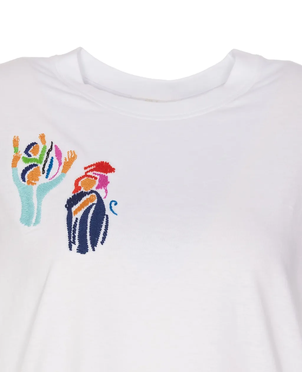 Embroidered Printed Crewneck T-Shirt