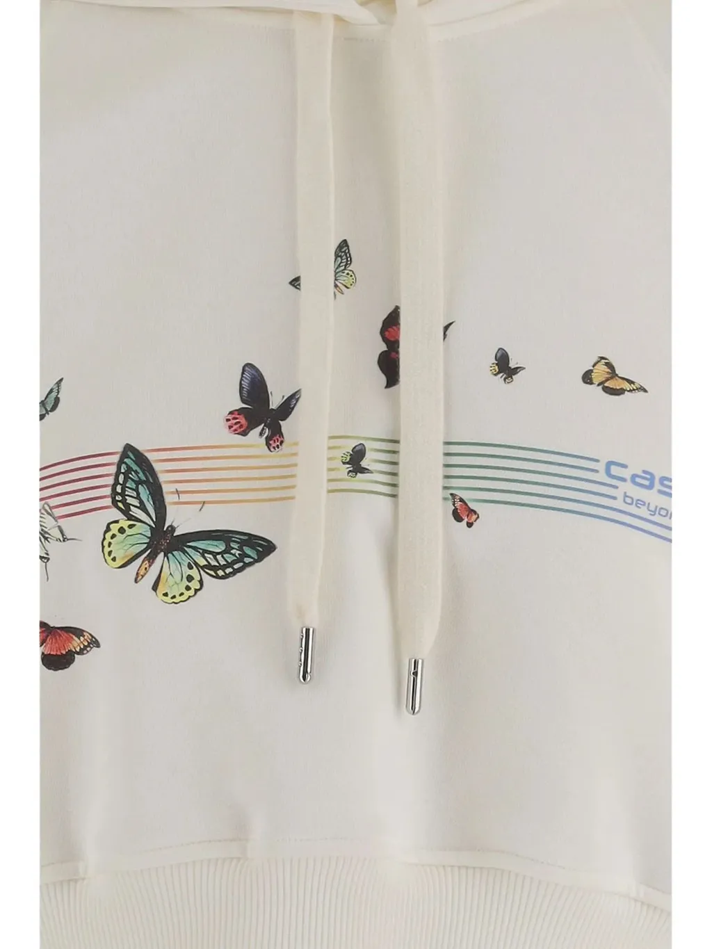Butterfly Print Cropped Sweater