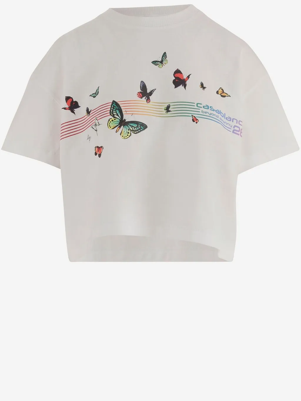 Cropped Logo Print T-Shirt