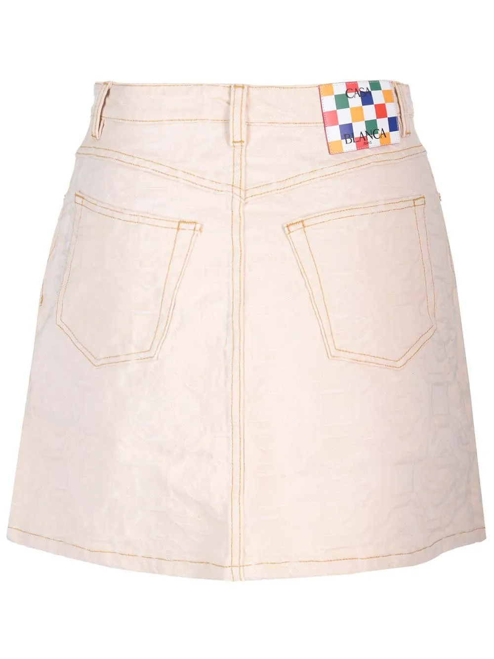 Monogram Jacquard Denim Skirt