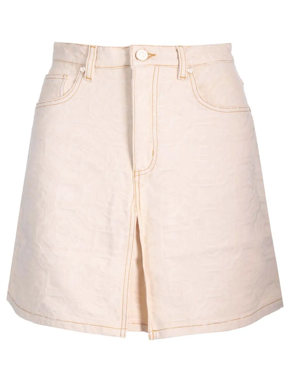 Monogram Jacquard Denim Skirt