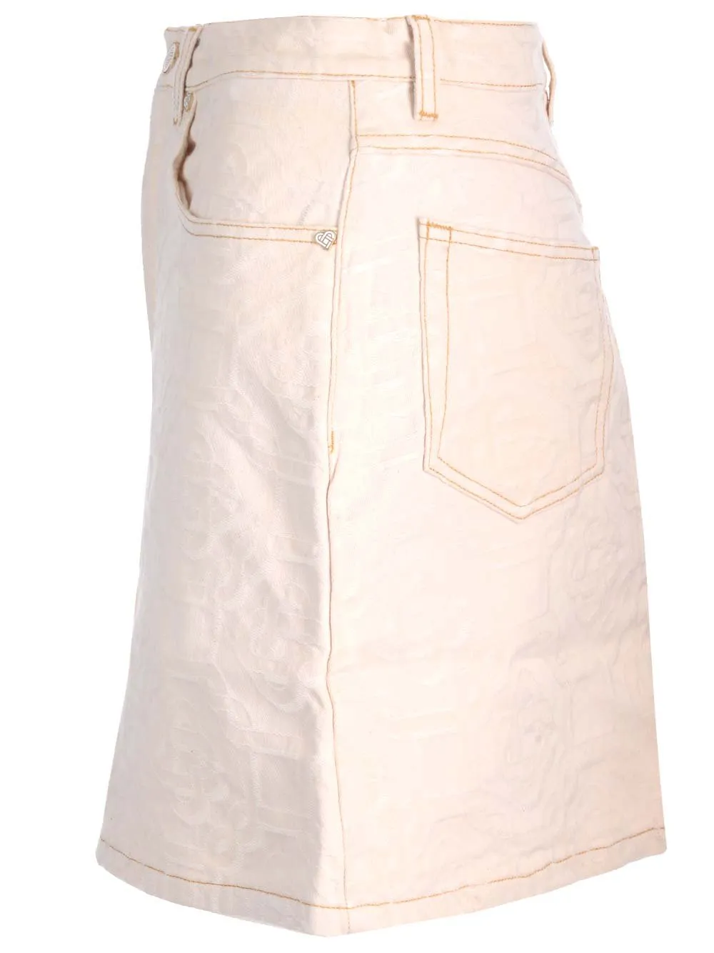 Monogram Jacquard Denim Skirt