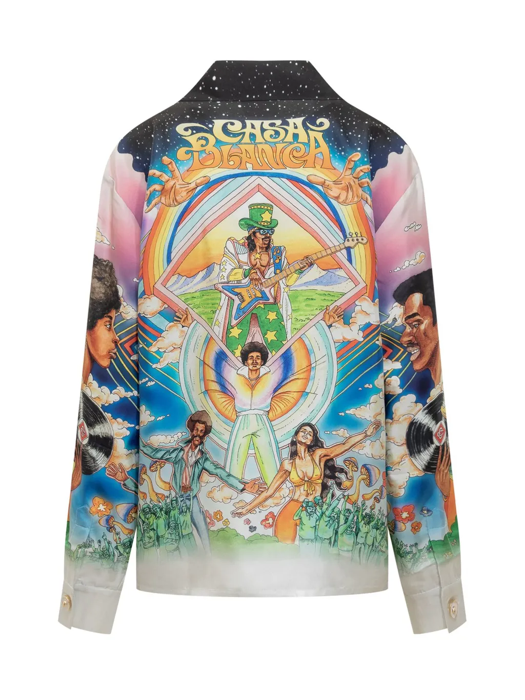 La Musique Long Sleeved Satin Shirt