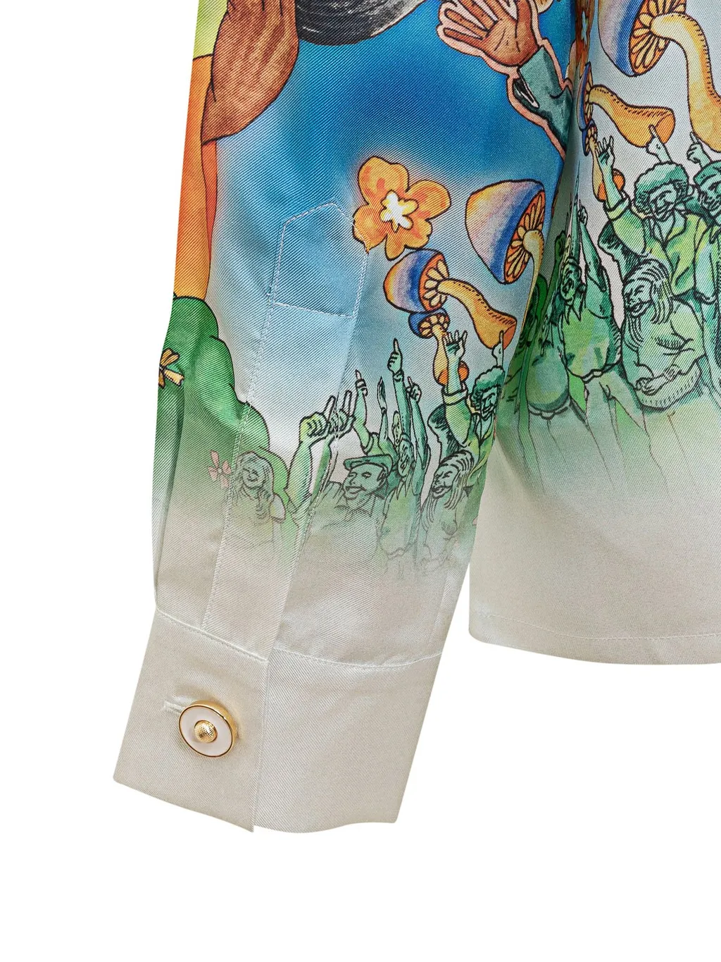 La Musique Long Sleeved Satin Shirt