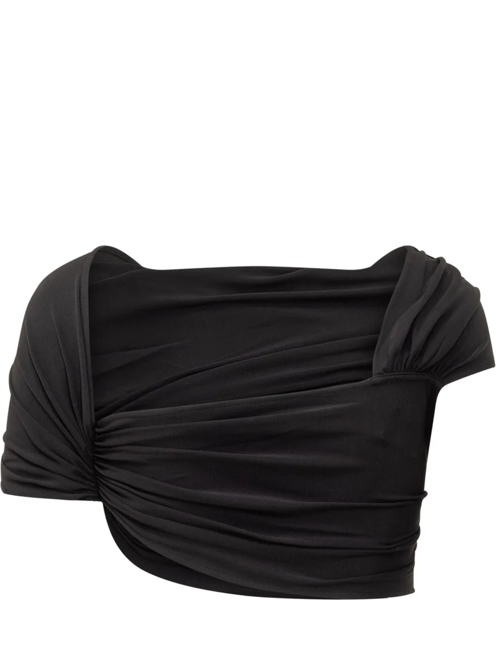 Crepe Draped Crop Top