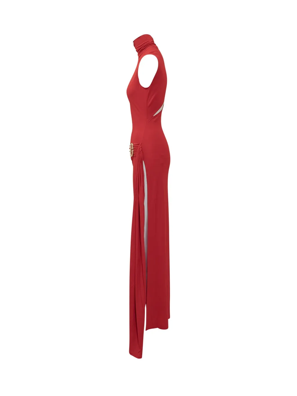 Sleeveless Draped Maxi Dress