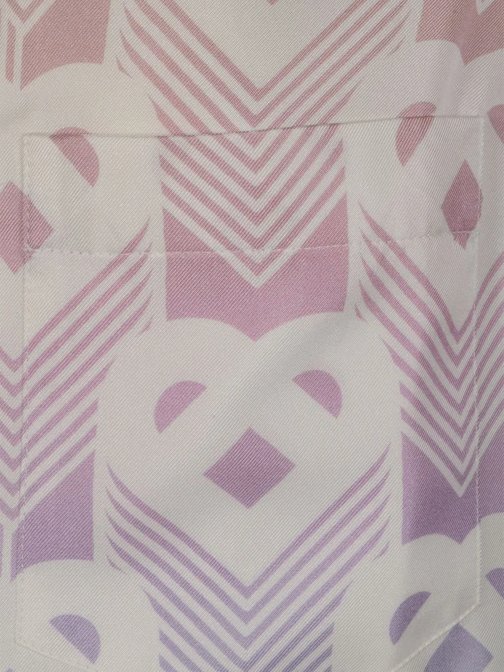 Gradient Heart Monogram Satin Short-Sleeved Shirt