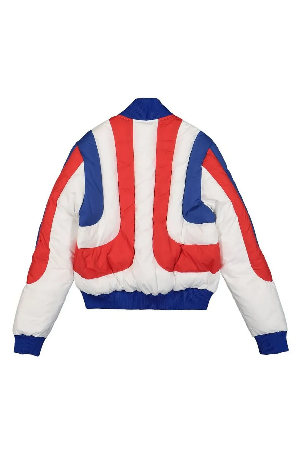 Curve Panel Puffer Bomber Jacket