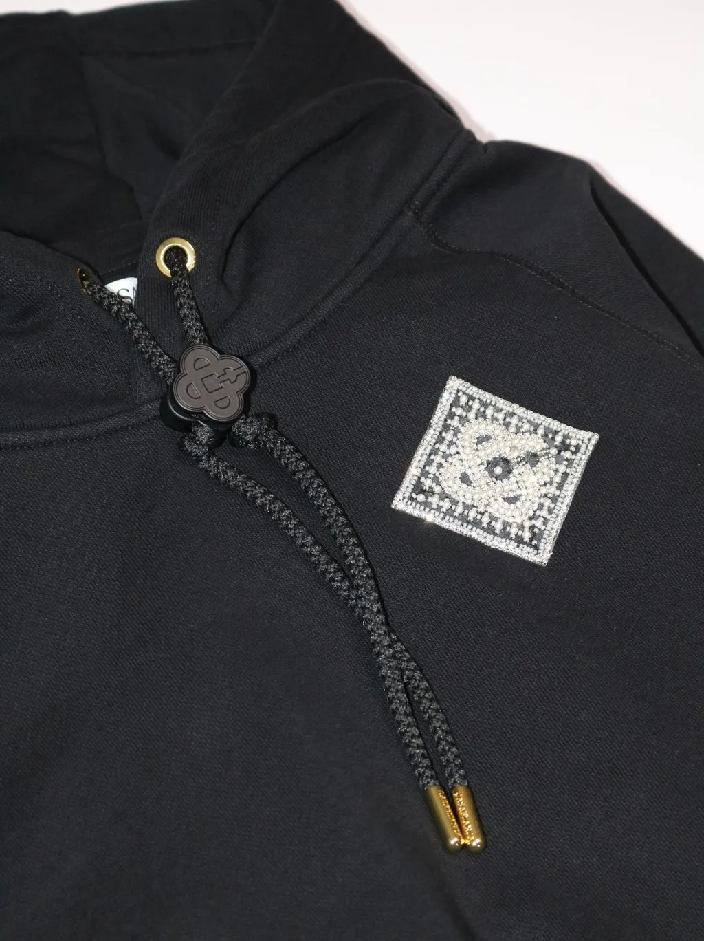 Embellished Cropped Hoodie