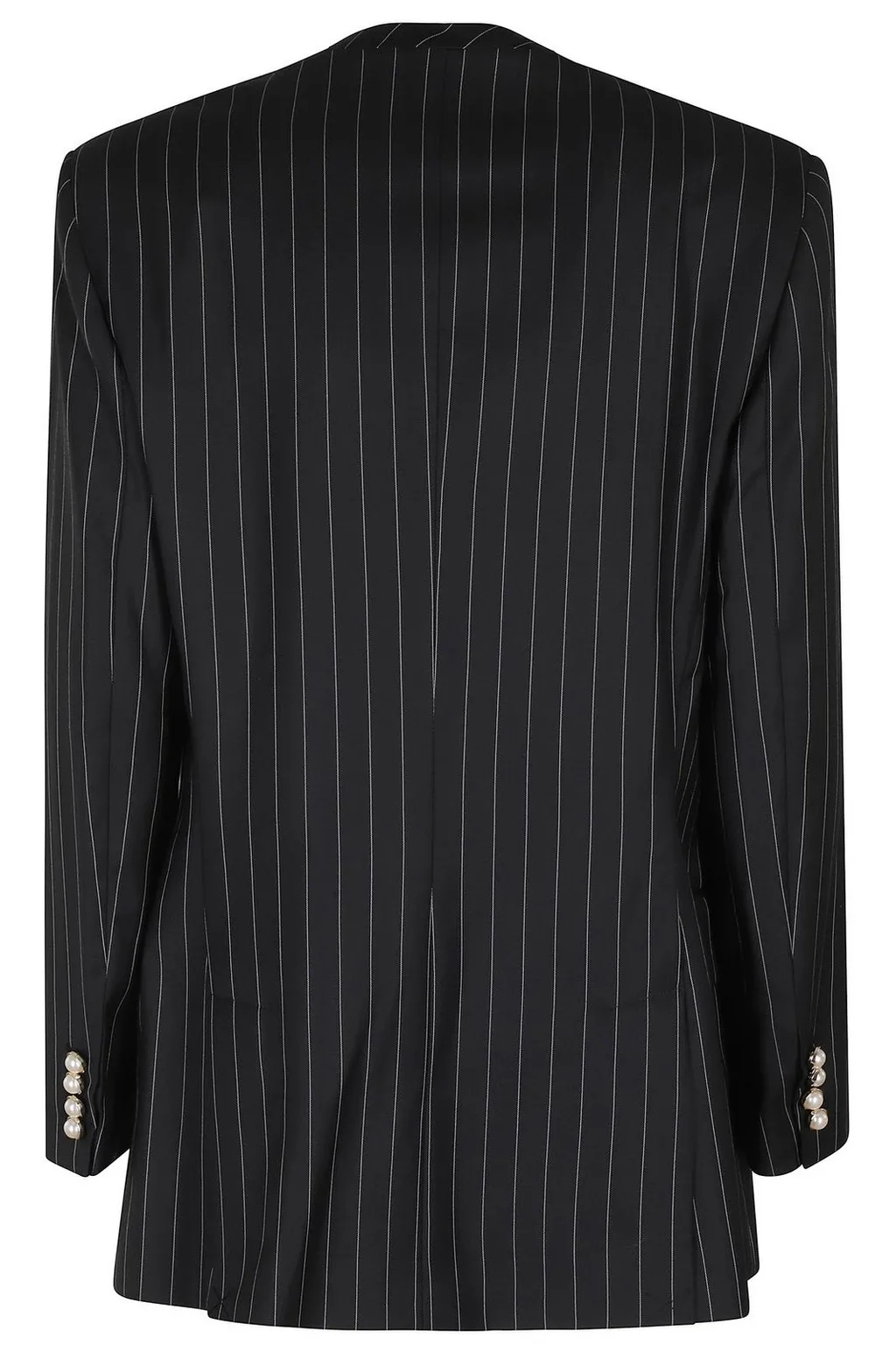 Double Breasted Striped Oversized Blazer