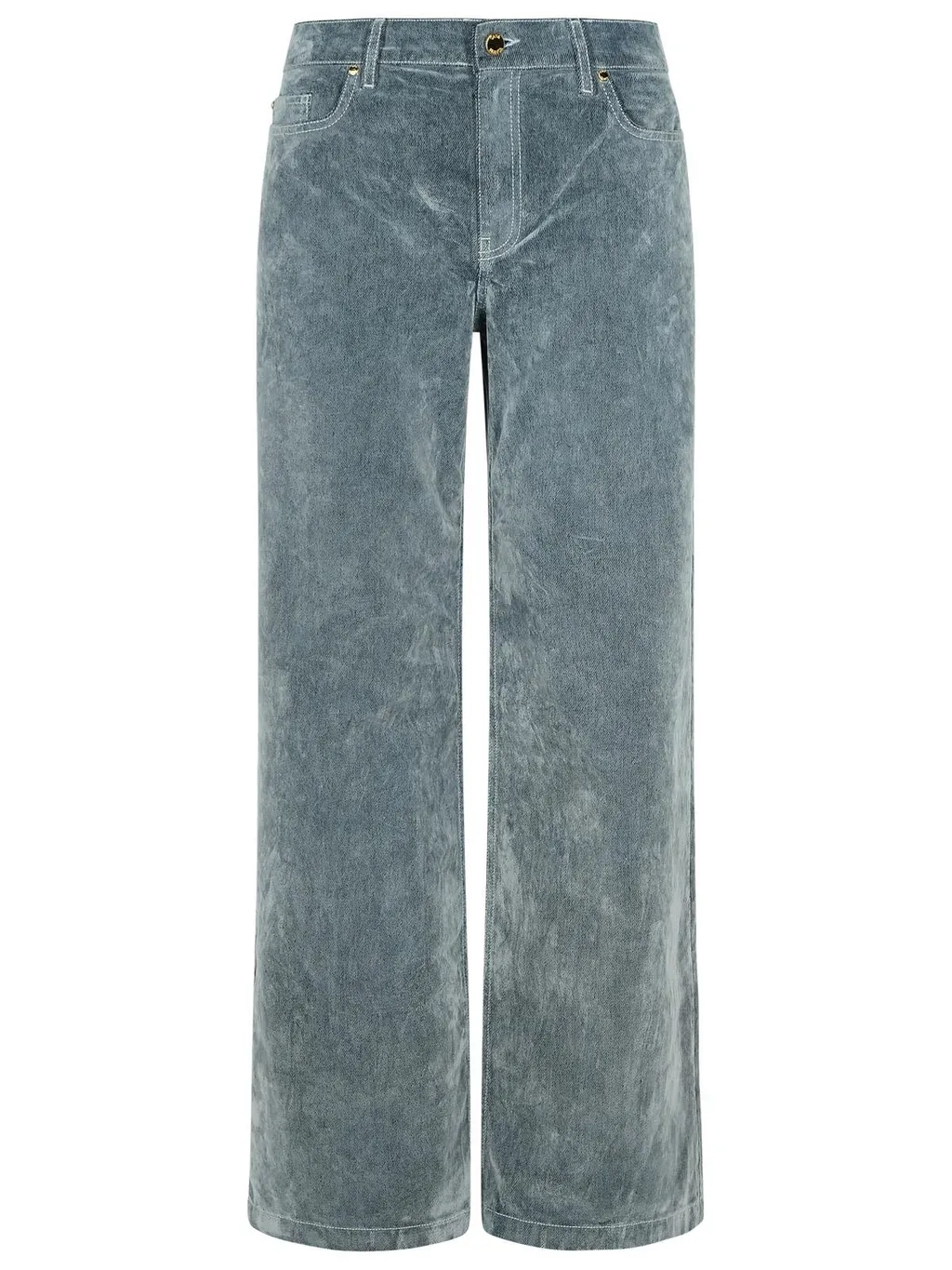 Wide Leg Logo Patch Jeans