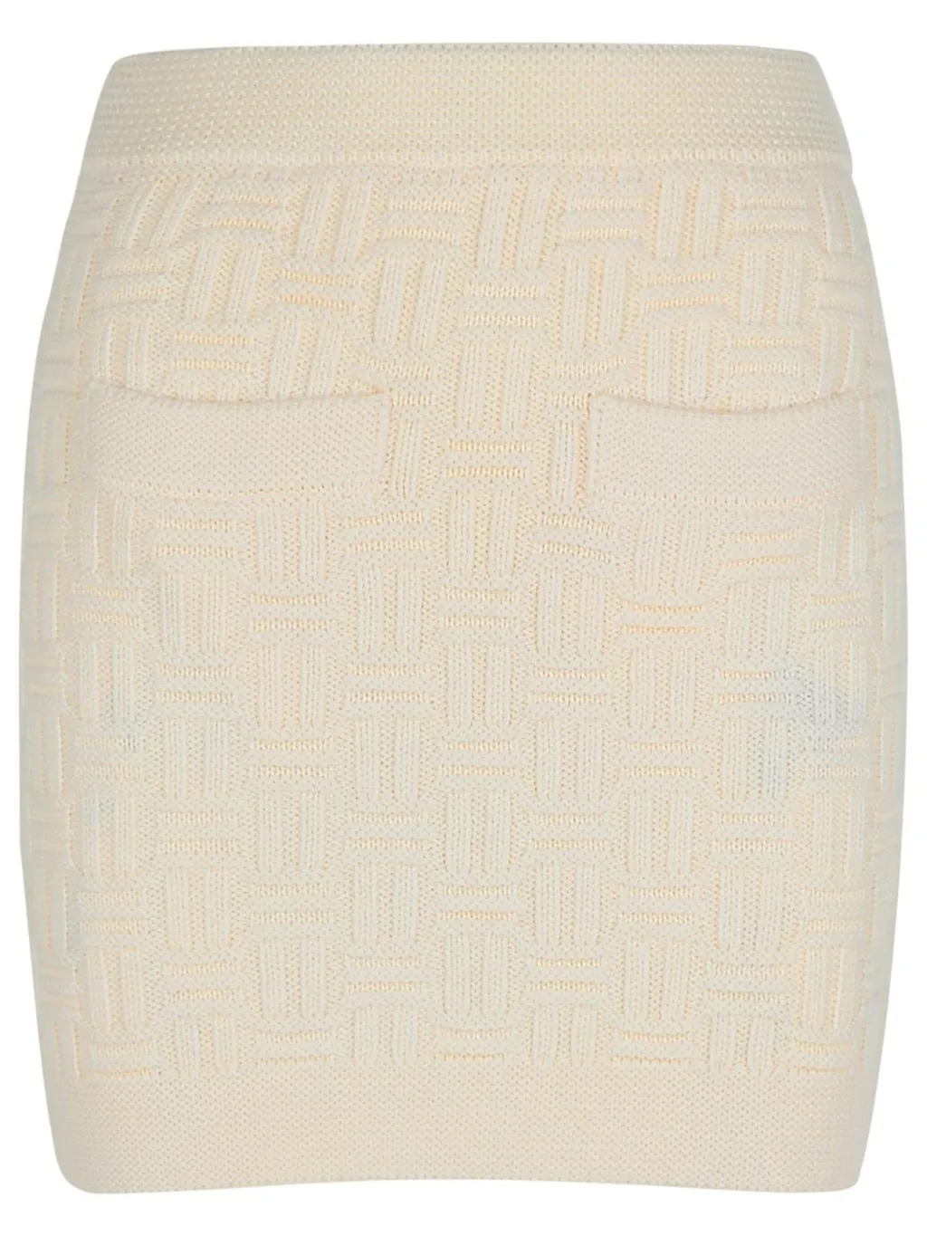 Column Stitch Knitted Mini Skirt