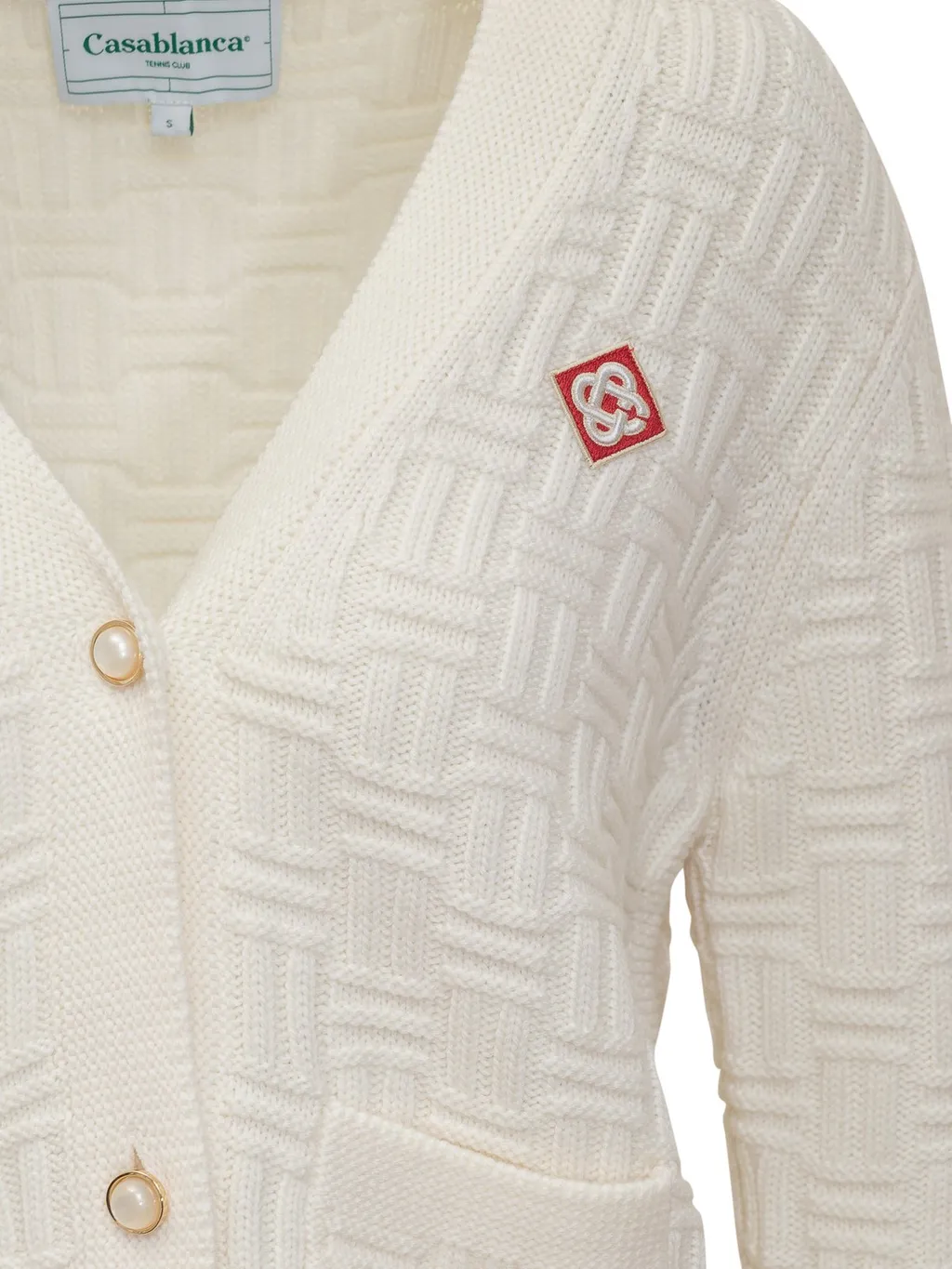 Logo Patch Knit Cardigan