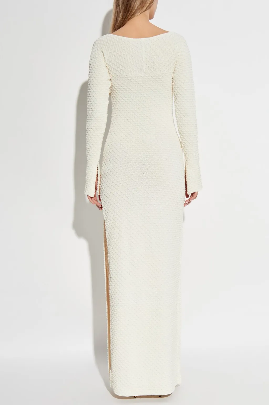Square Neck Knitted Maxi Dress