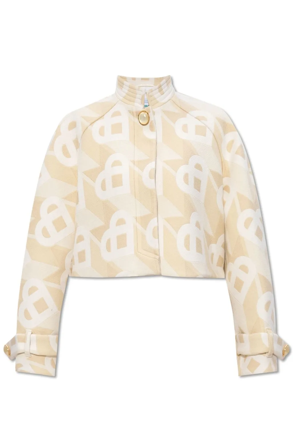 Monogram Pattern Cropped Jacket