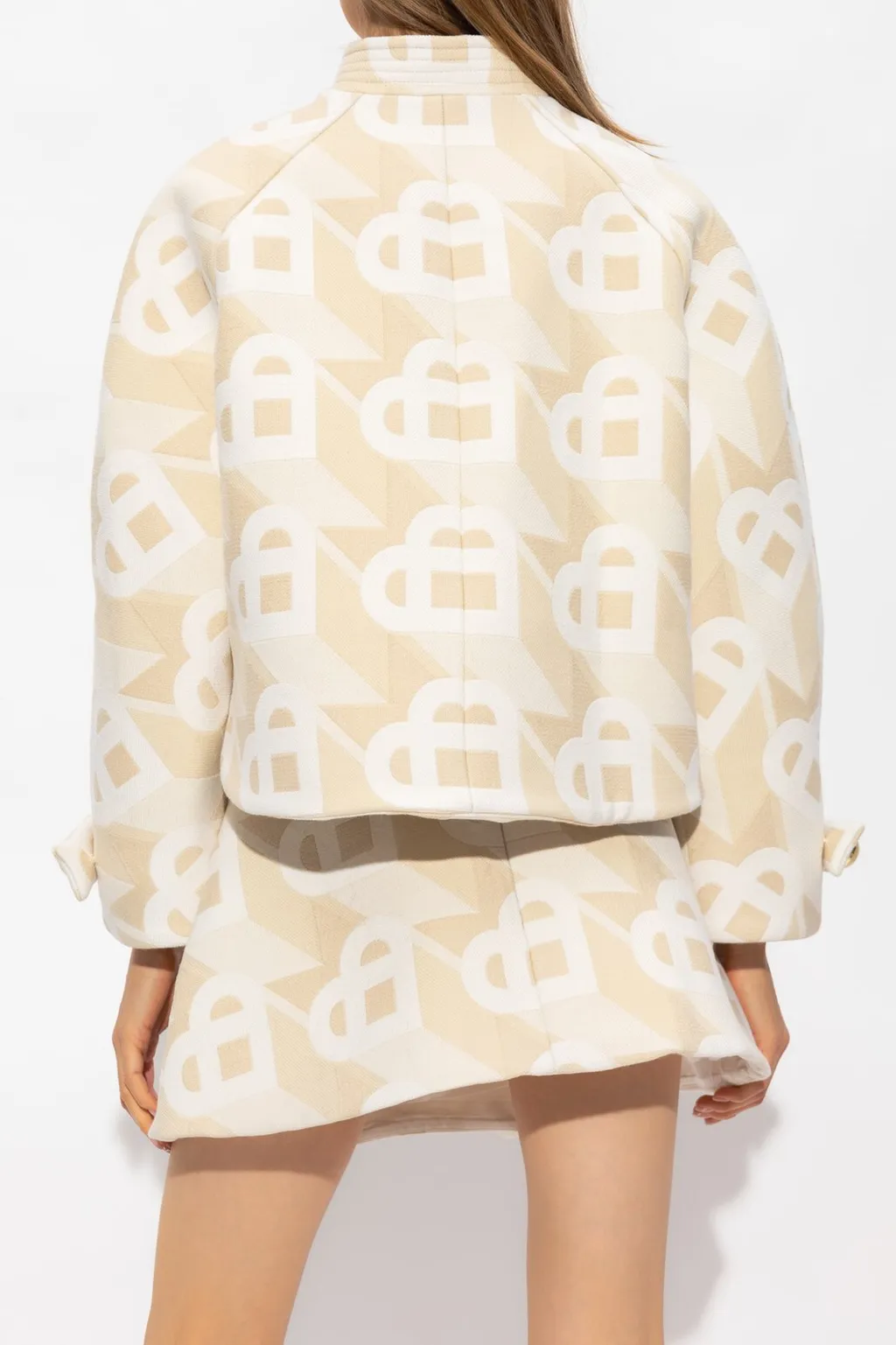 Monogram Pattern Cropped Jacket