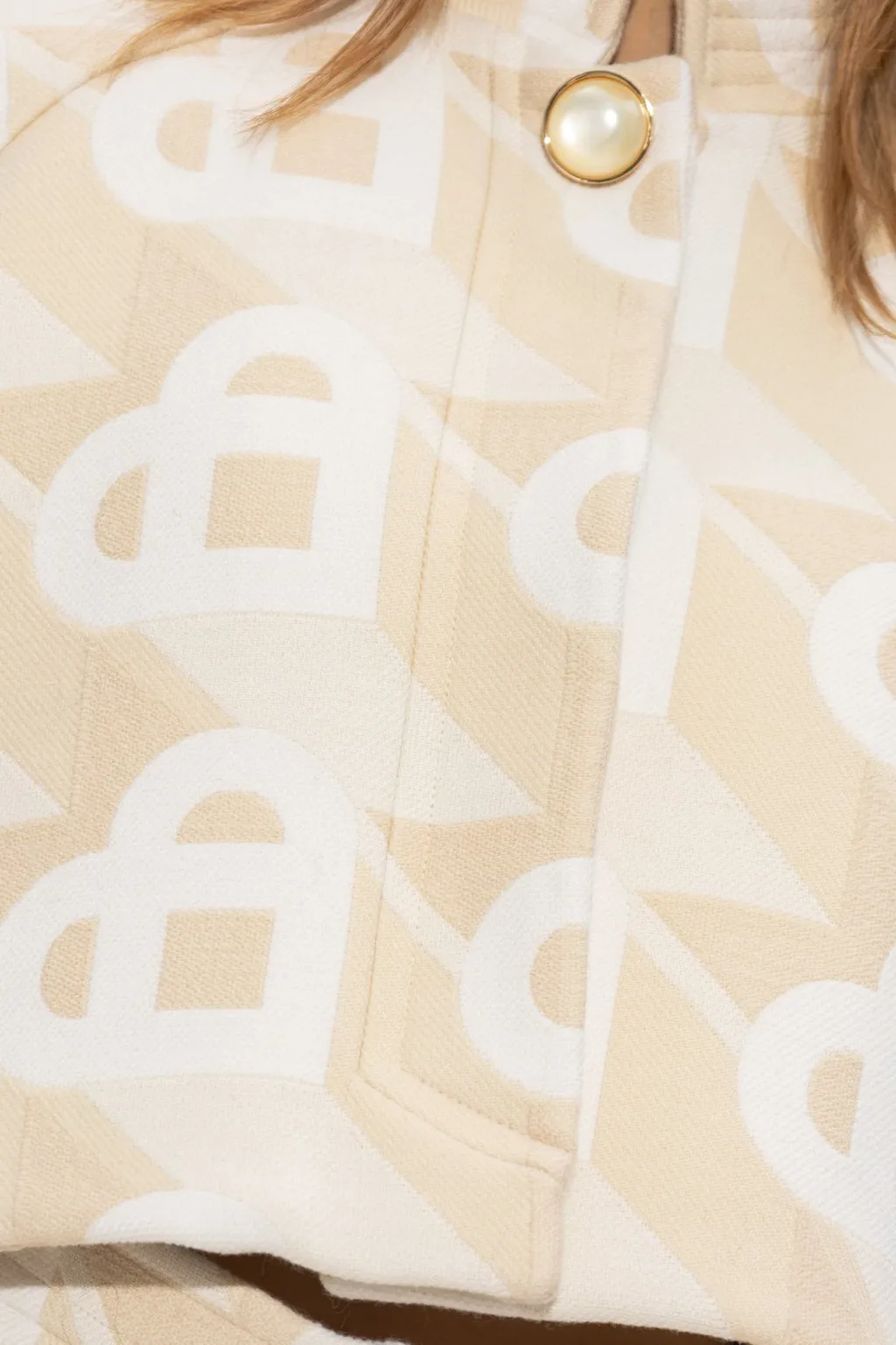 Monogram Pattern Cropped Jacket