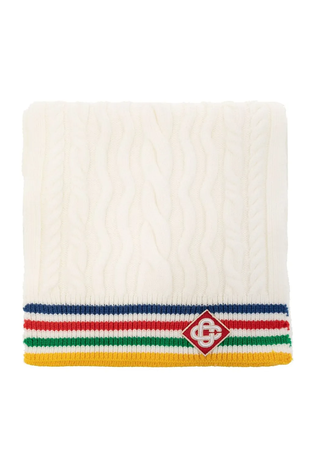 Logo Patch Knitted Scarf