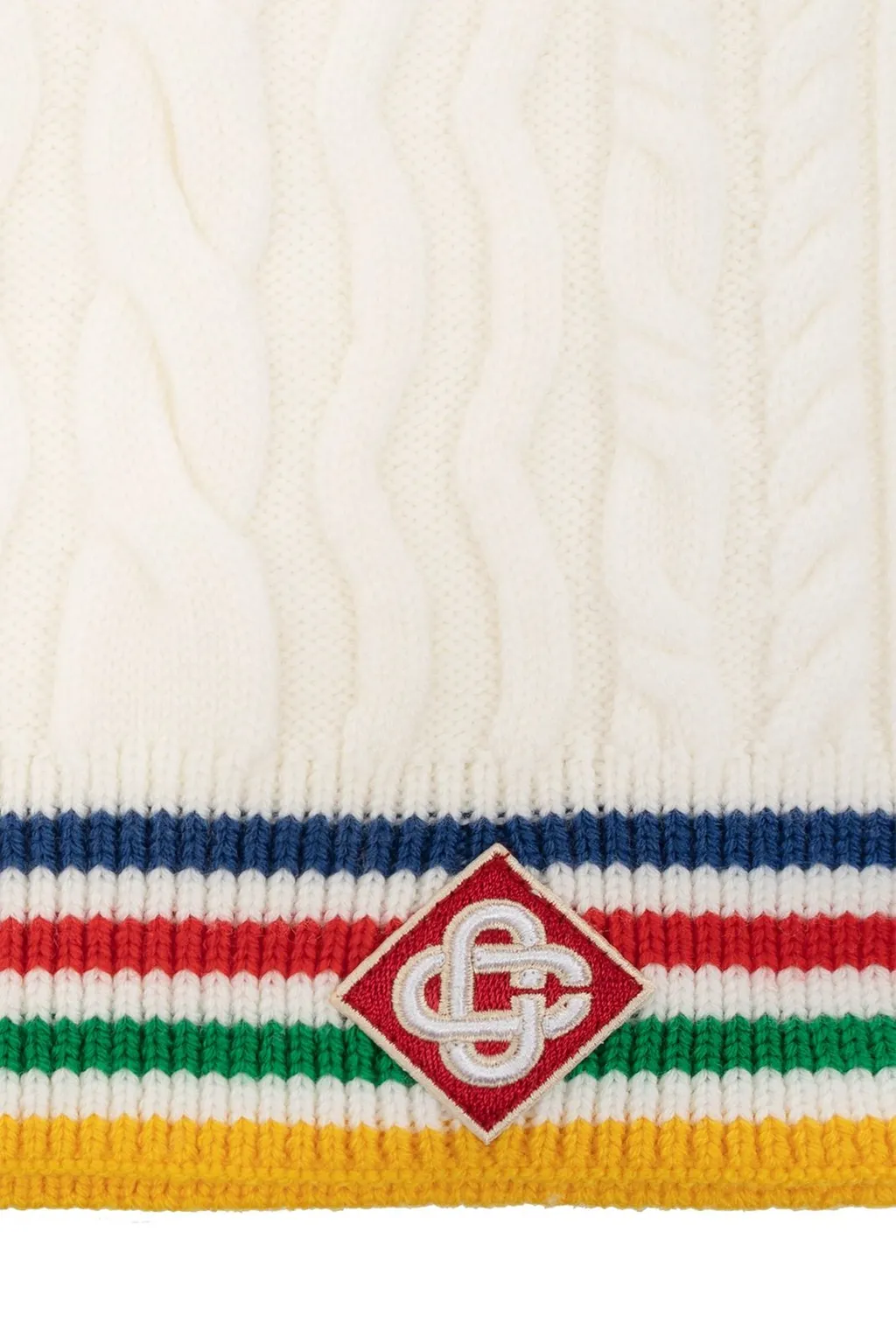 Logo Patch Knitted Scarf