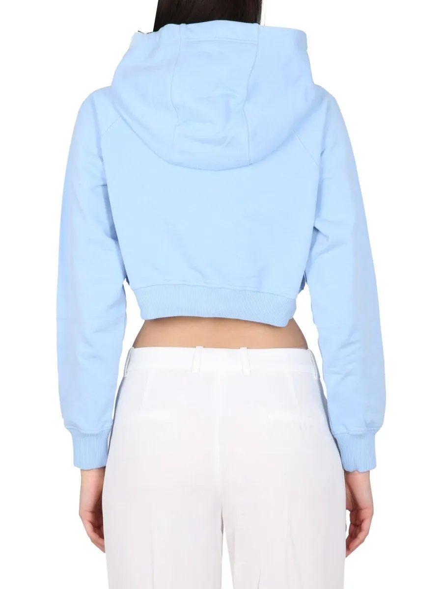 Drawstring Cropped Hoodie