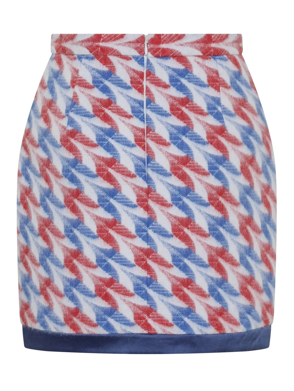 Aviation Checked Satin Trim Pencil Skirt