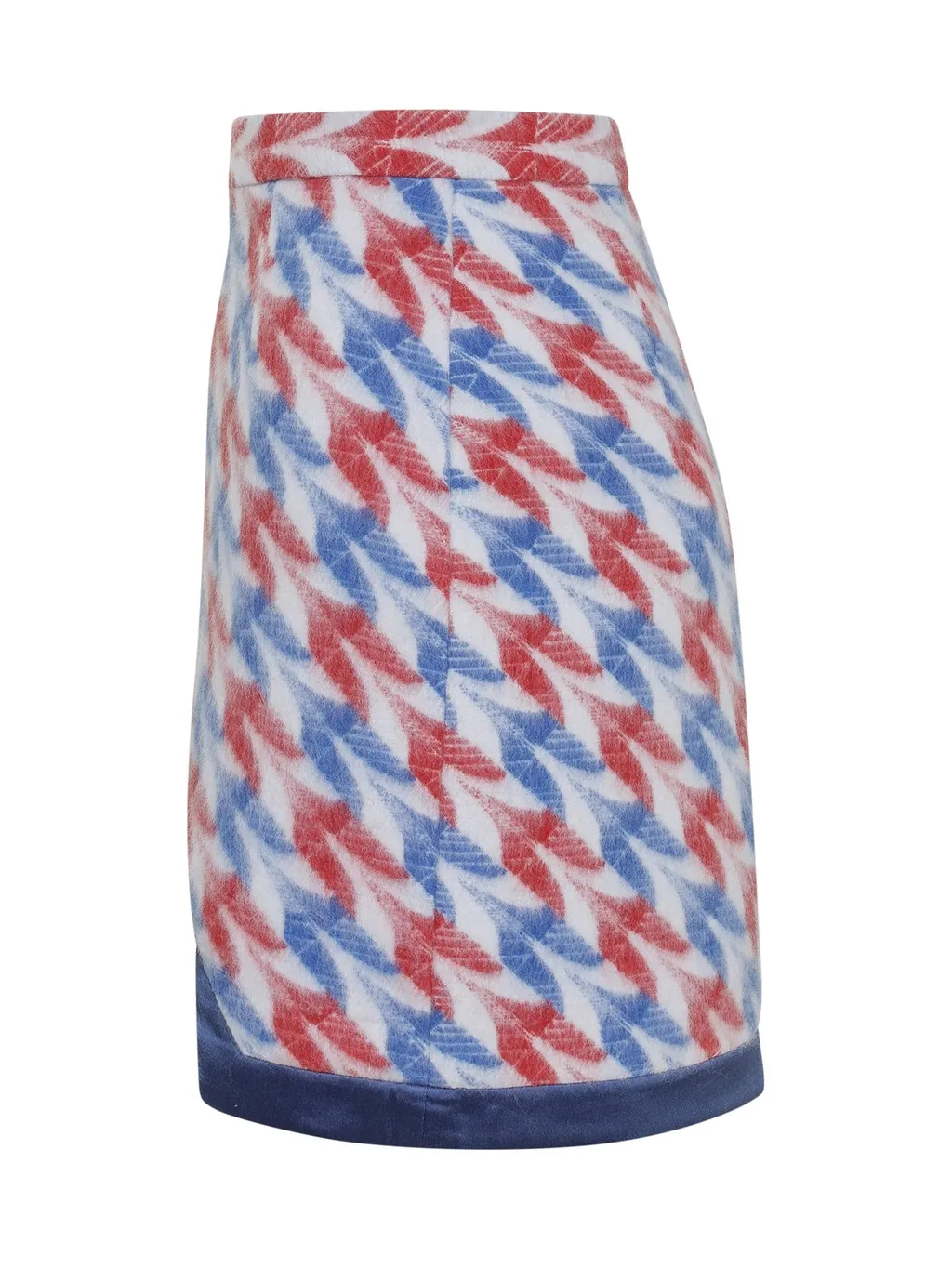 Aviation Checked Satin Trim Pencil Skirt