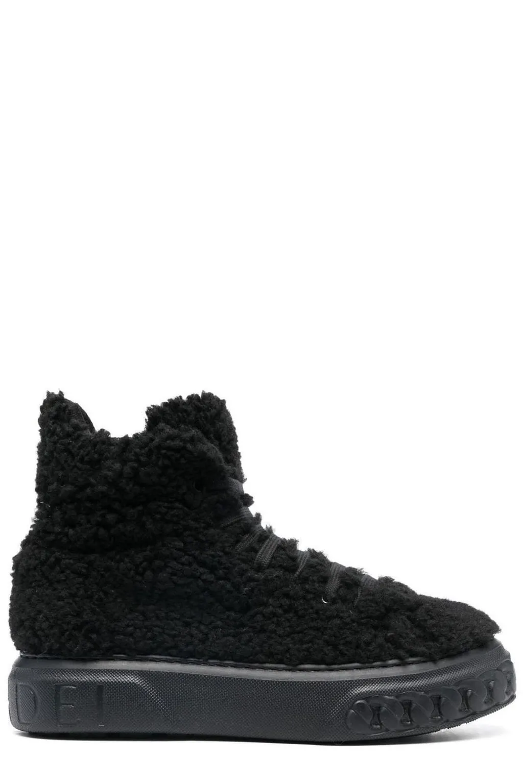 Logo Plaque Lace-Up Combat Boots