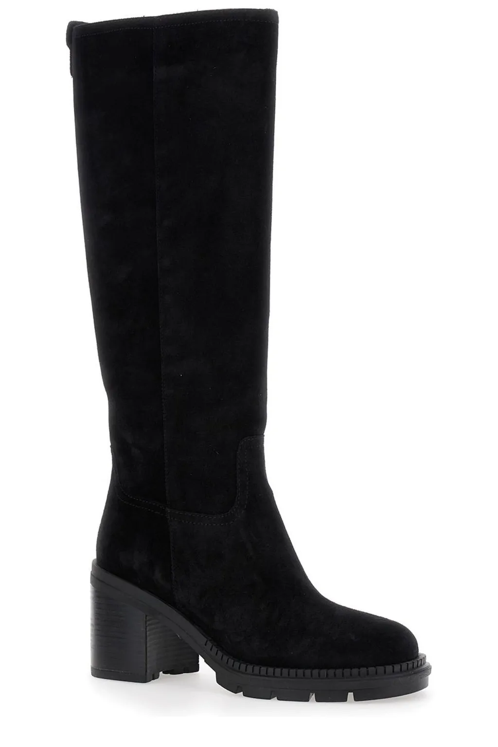 Block-Heel Side Zip Boots