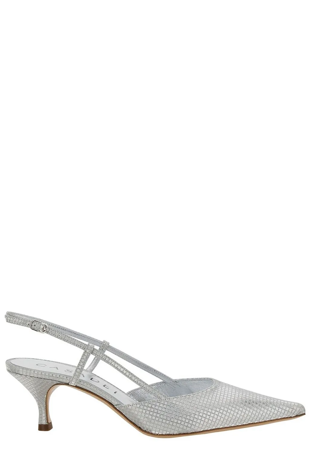 Scarlet Diadema Metallic Slingback Pumps