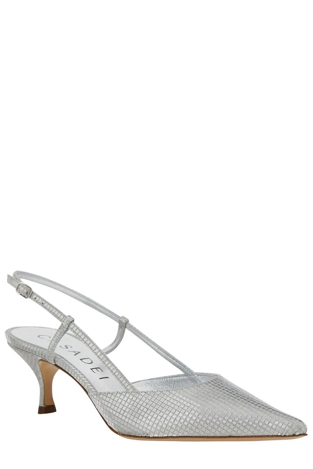 Scarlet Diadema Metallic Slingback Pumps