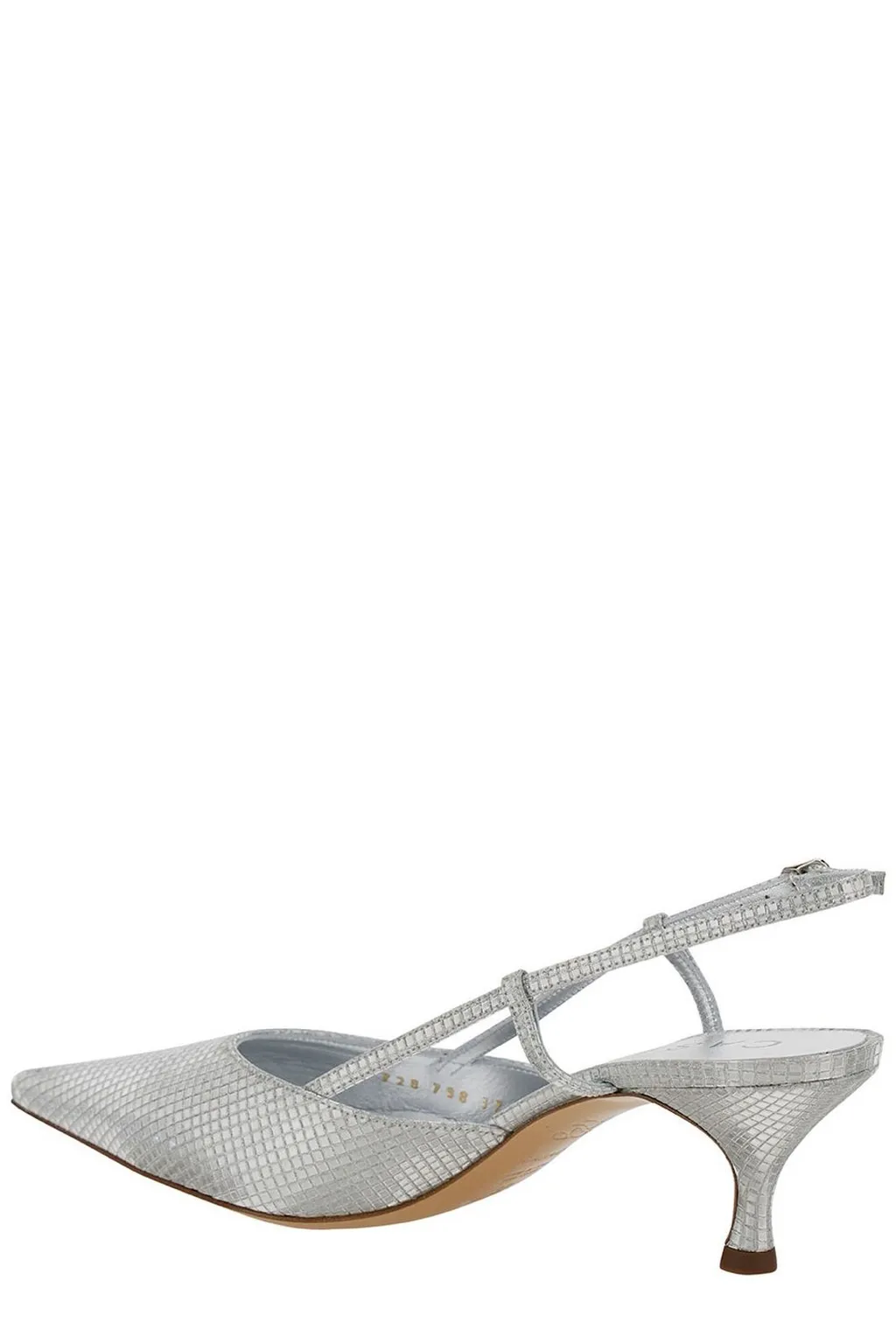 Scarlet Diadema Metallic Slingback Pumps