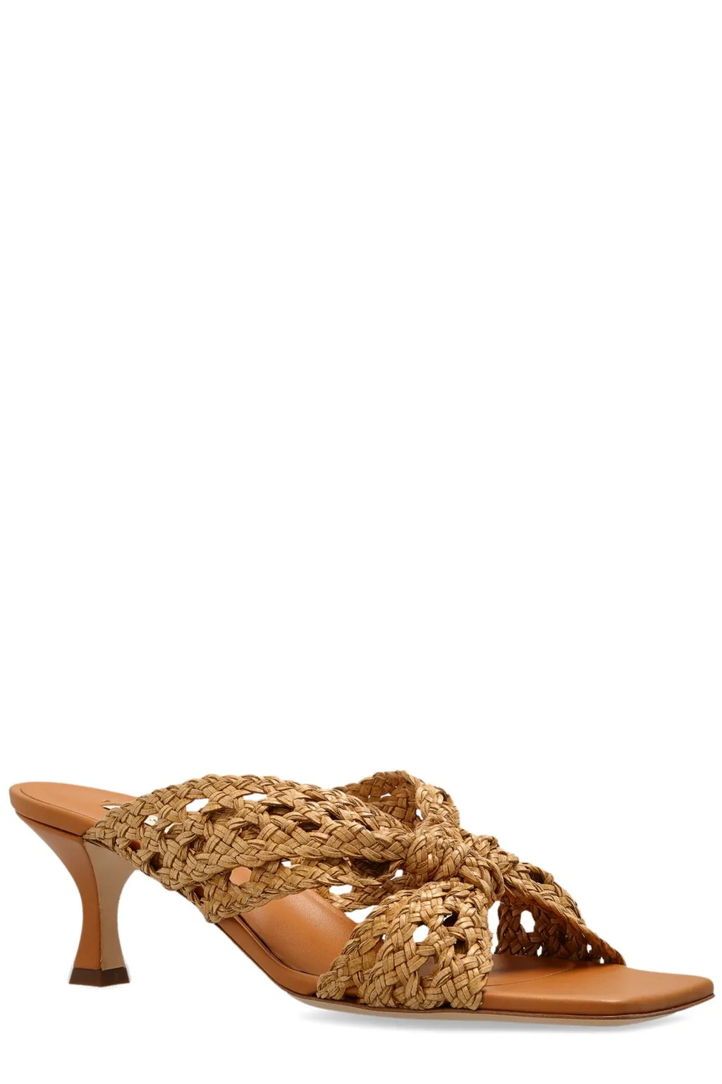 Square-Toe Interwoven Sandals