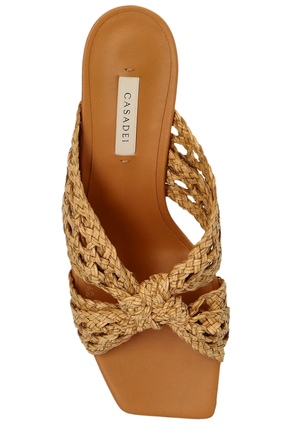 Square-Toe Interwoven Sandals
