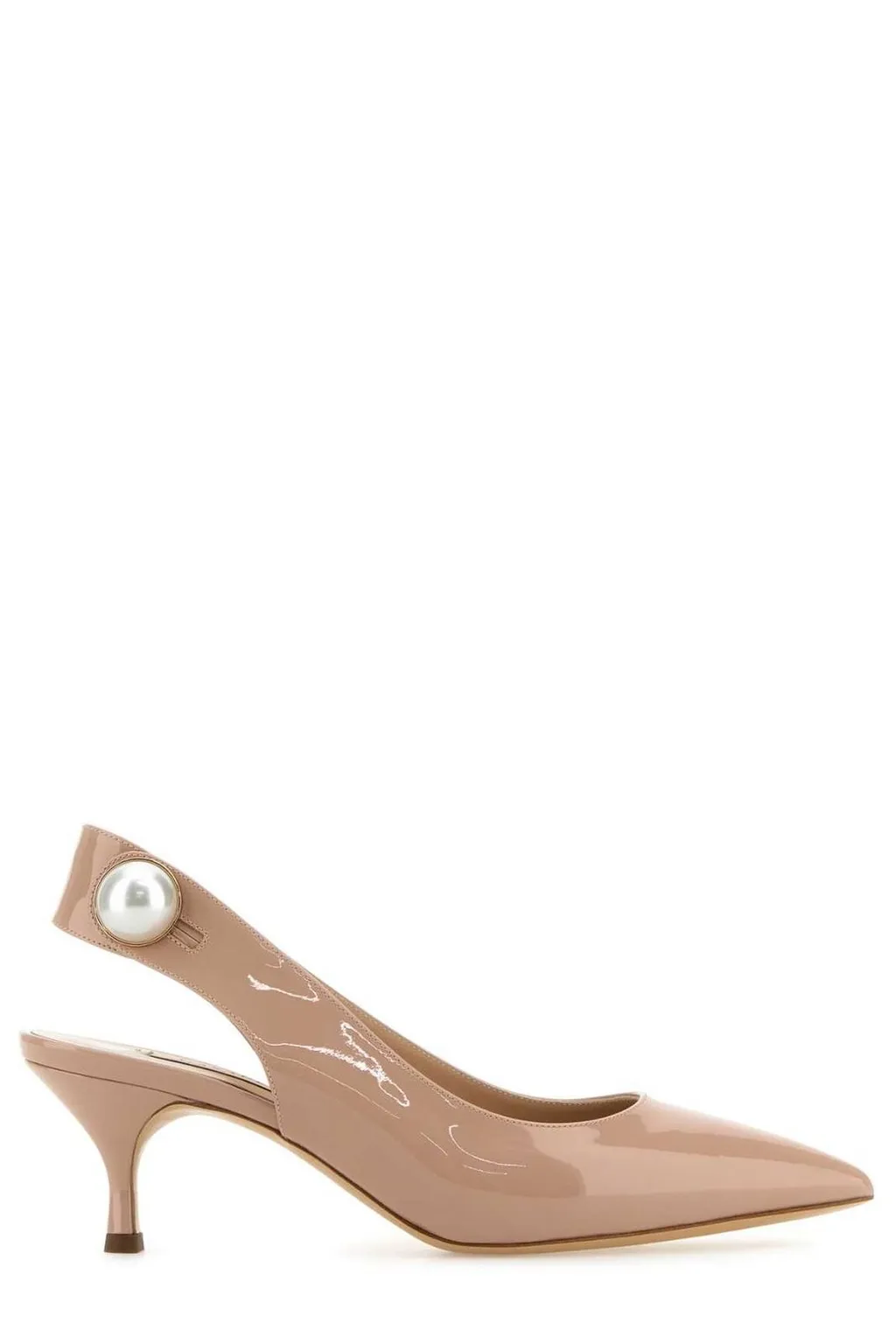 Pearl Accent Slingback Sandals