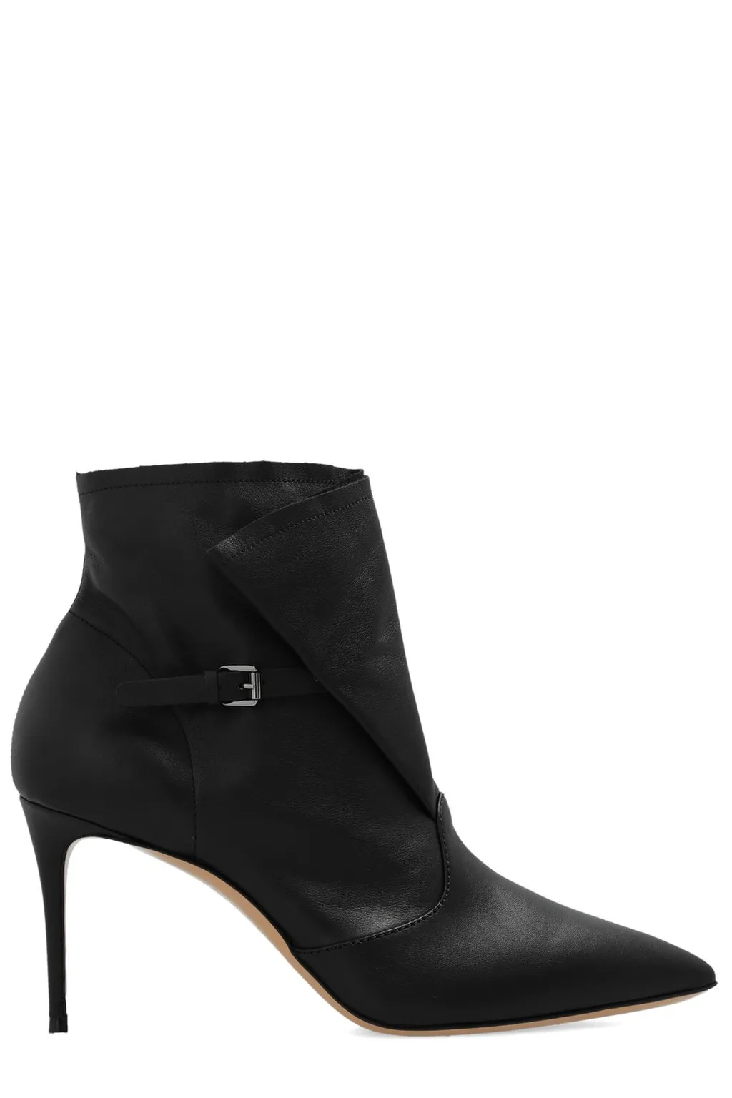 Buckled Pointed-Toe Boots