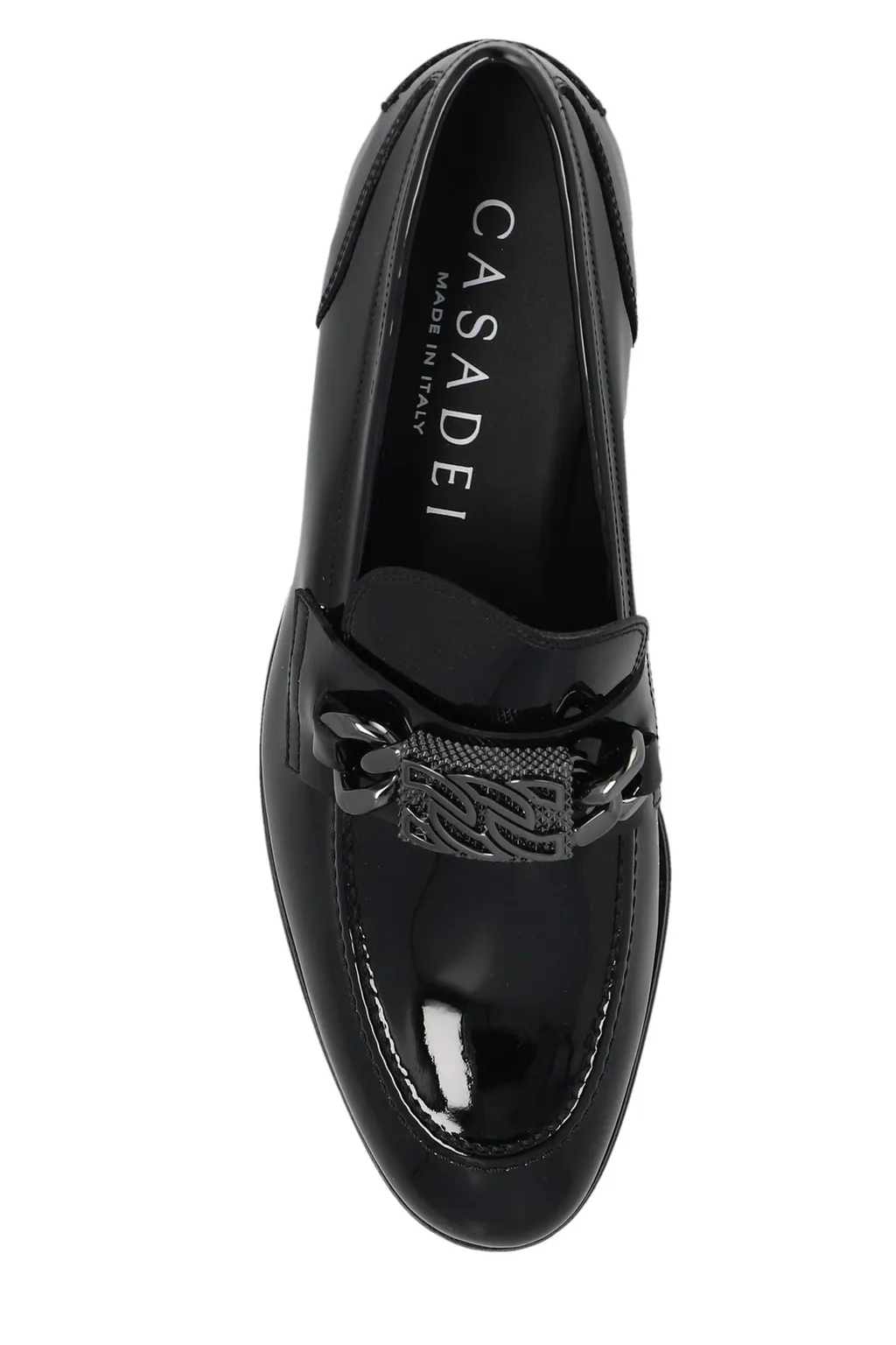 Buckle-Embellished Almond Toe Loafers