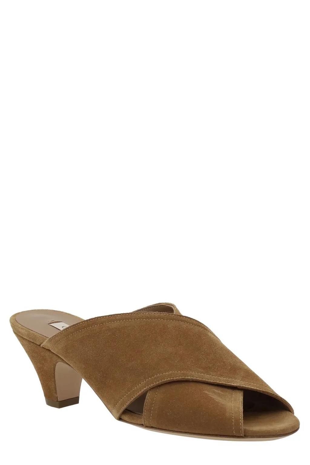 Crisscrossed Open-Toe Mules
