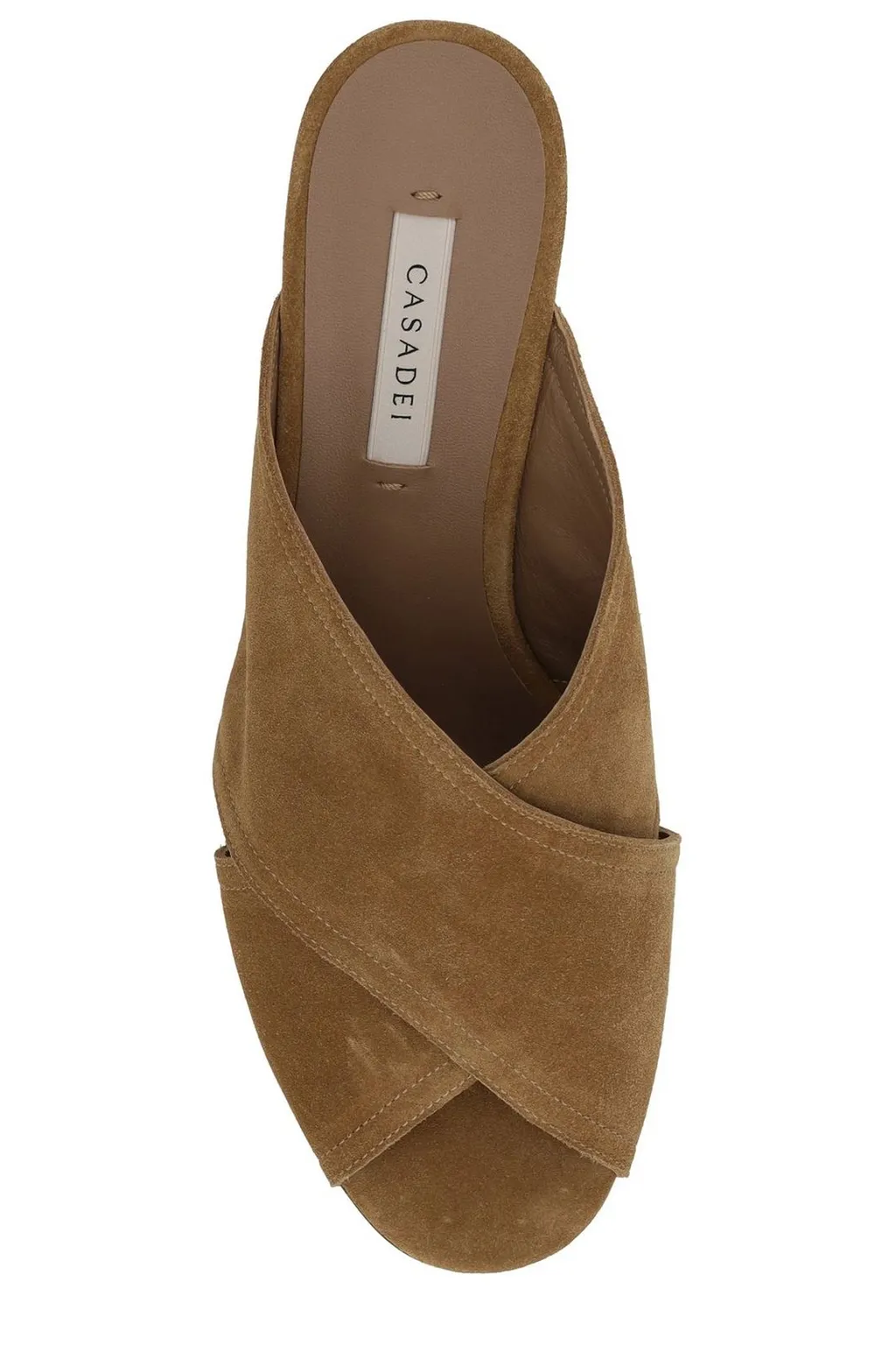 Crisscrossed Open-Toe Mules