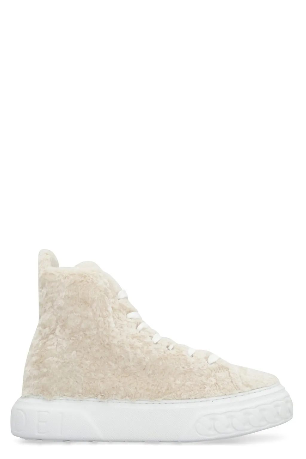 Off Road Faux Fur High-Top Sneakers