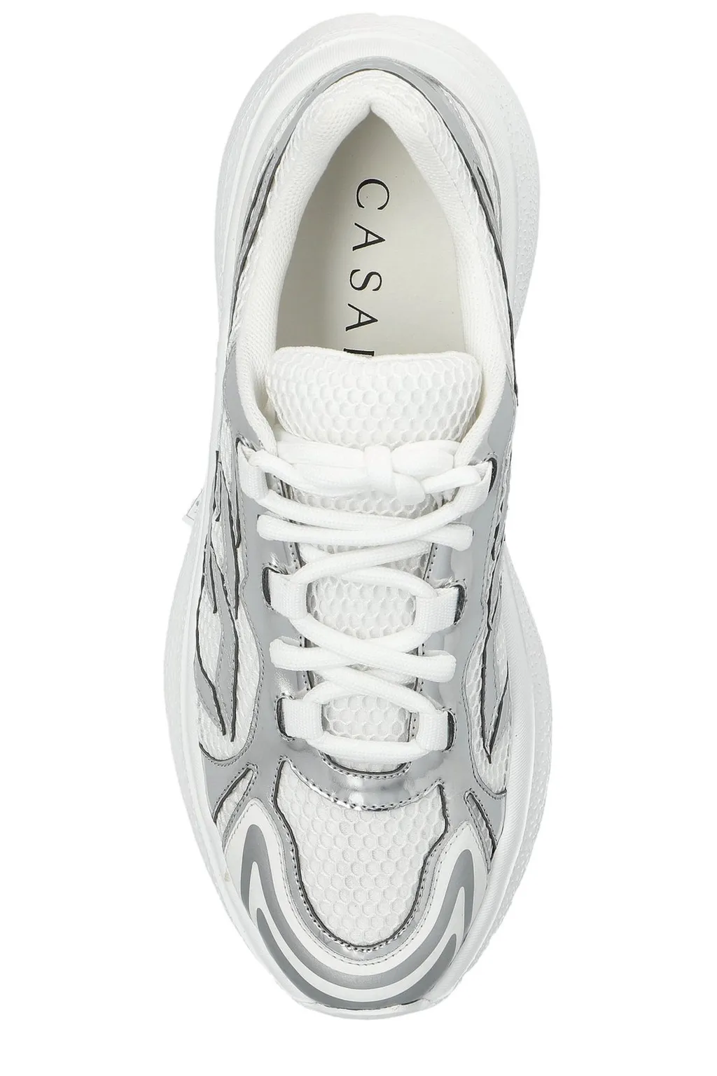 Wave Pattern Platform Sneakers