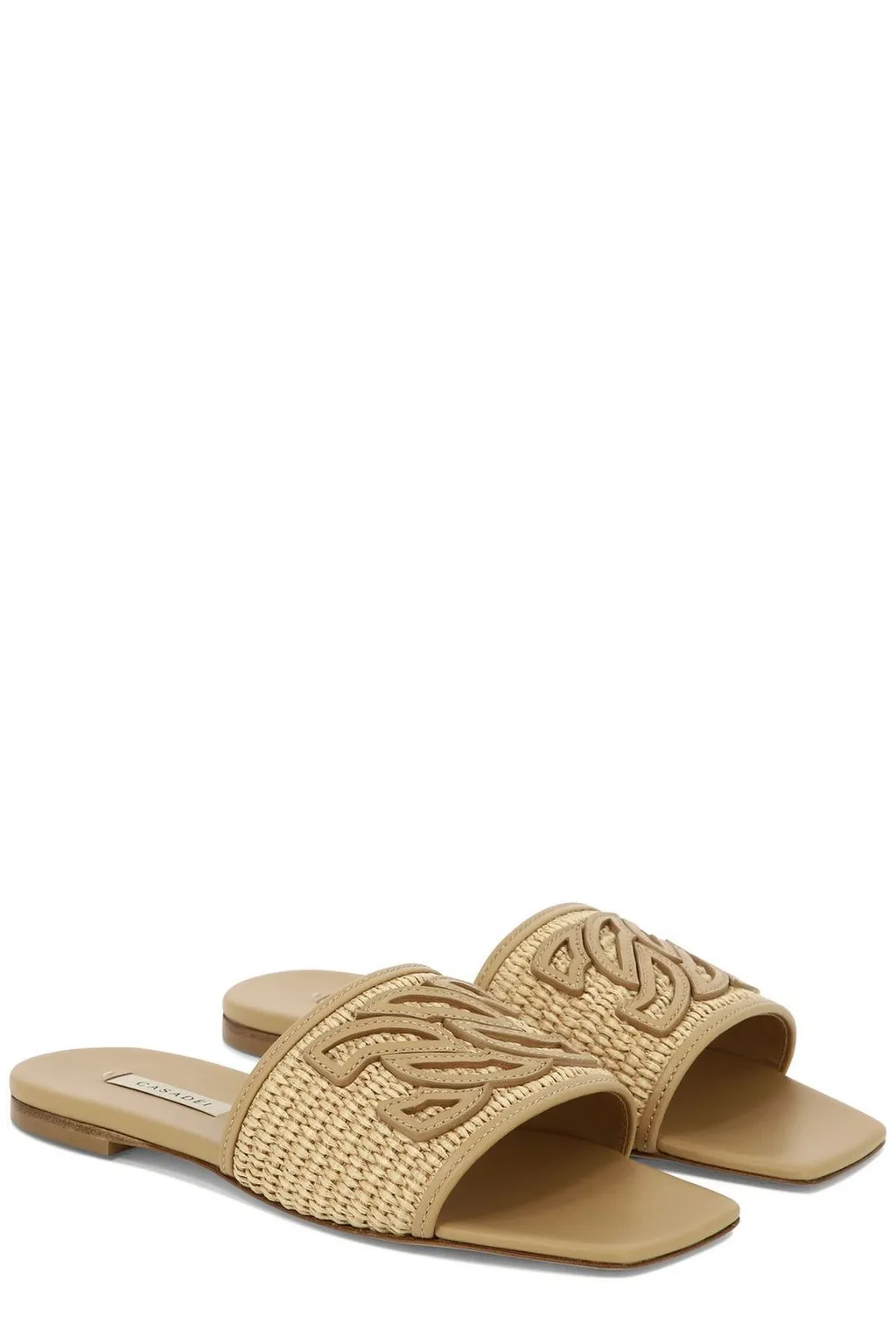 Portofino Logo-Patch Square-Toe Slides
