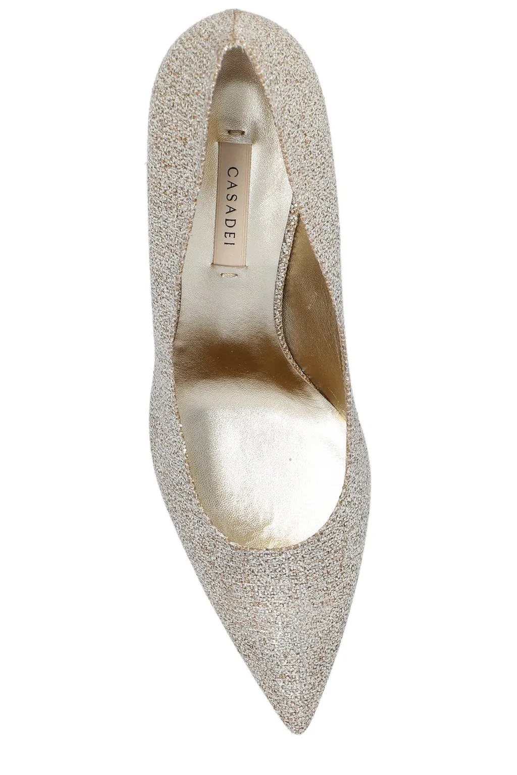 Glistening Pointed-Toe Pumps