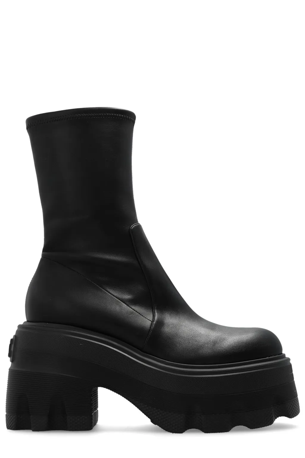 Pull-On Platform Ankle Boots