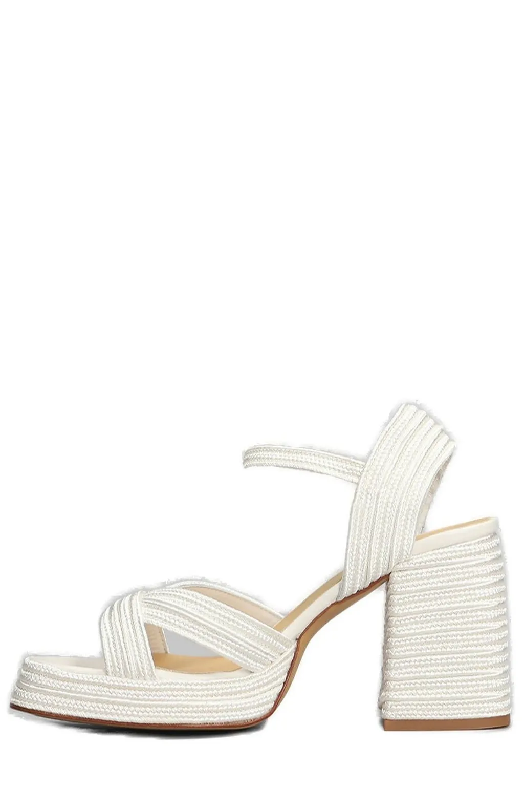 Valle Interwoven Metallic Slingback Sandals
