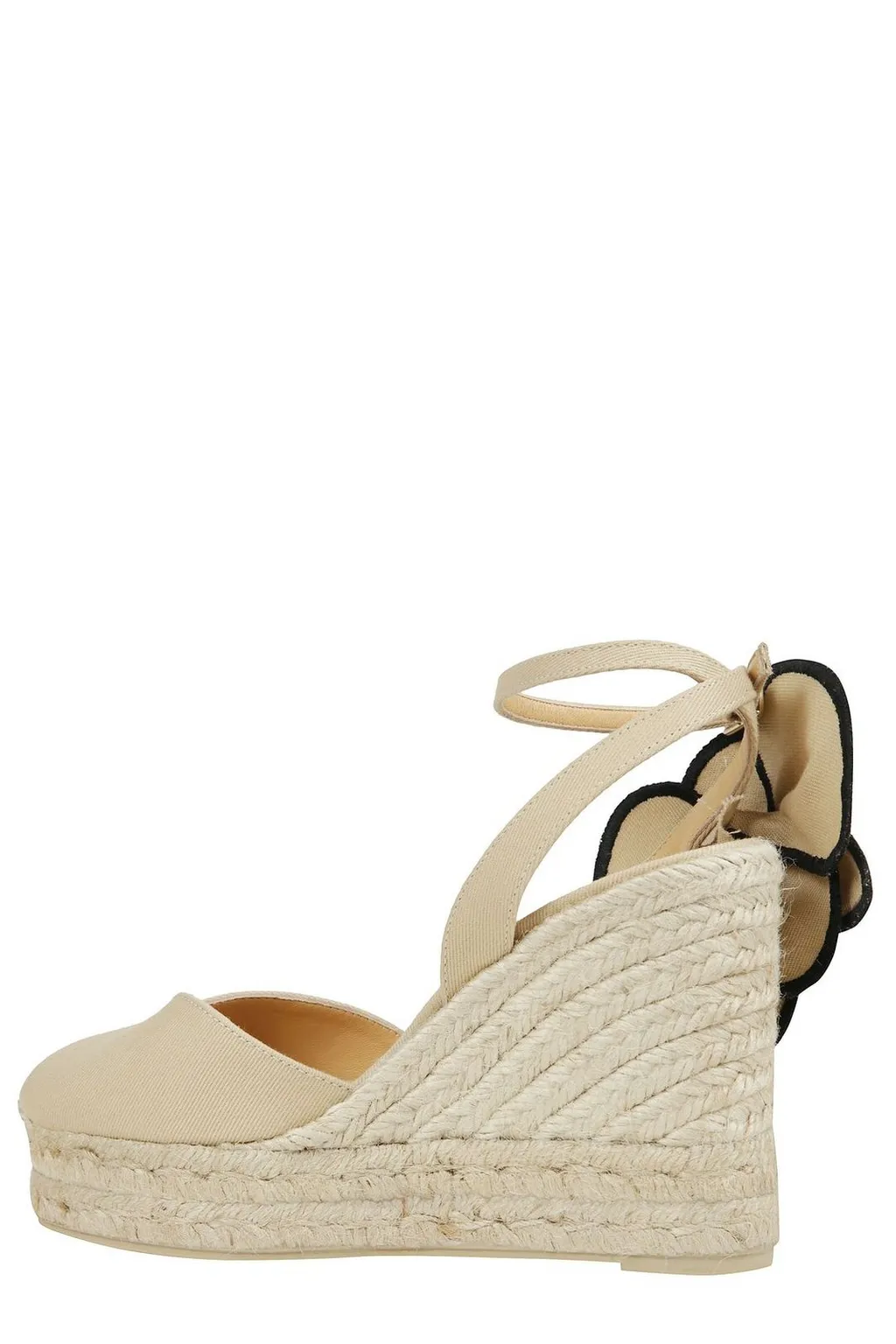 Floral Embellished Wedge Espadrilles