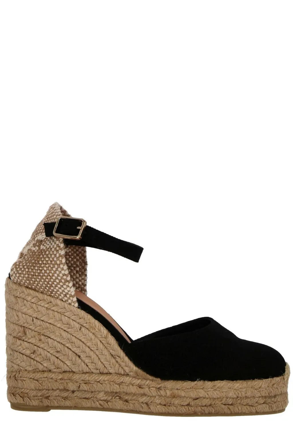 Carol Buckled Wedge-Heel Espadrilles