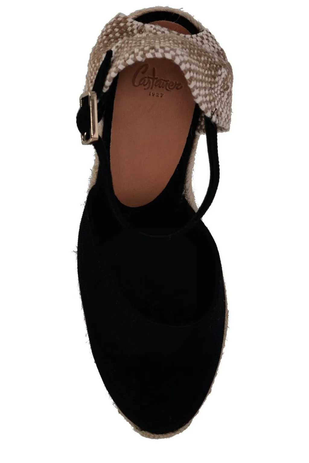 Carol Buckled Wedge-Heel Espadrilles